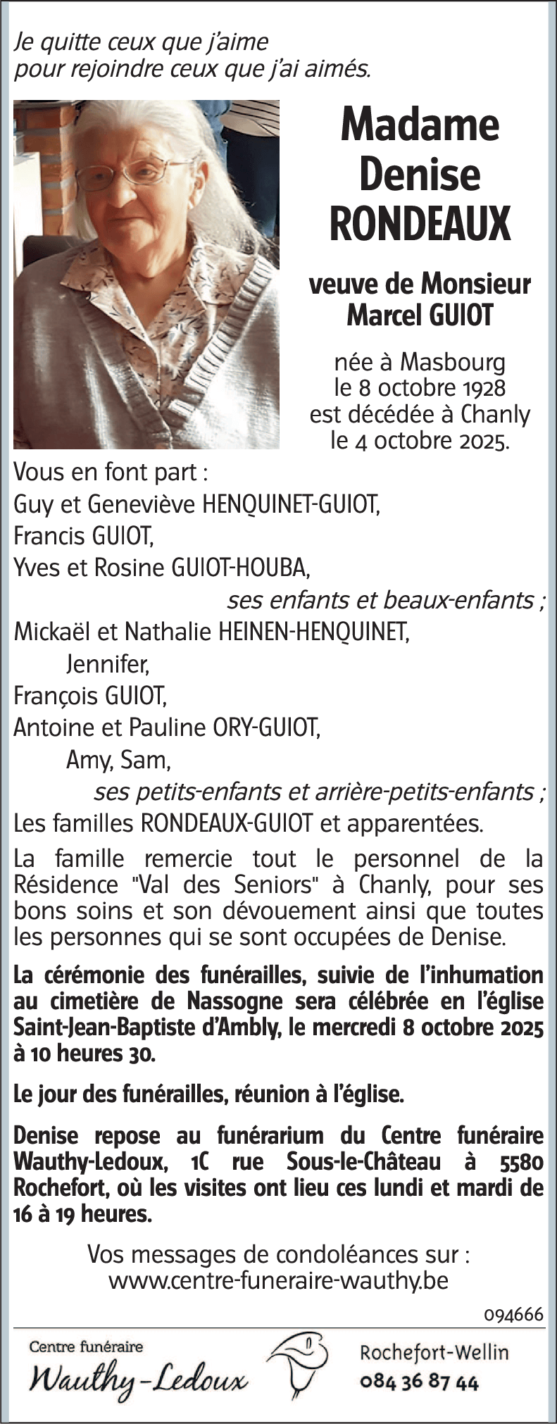Denise RONDEAUX