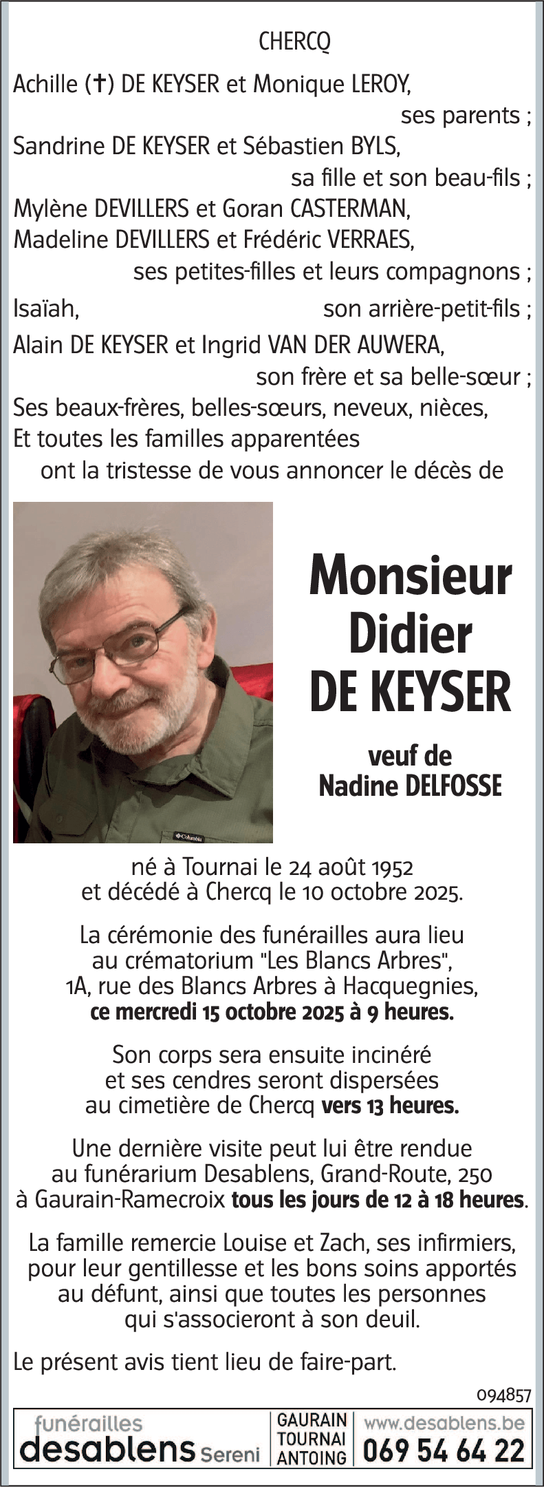 Didier DE KEYSER