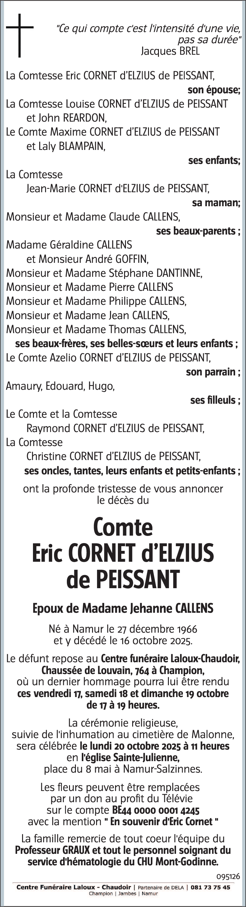 Eric CORNET d’ELZIUS de PEISSANT