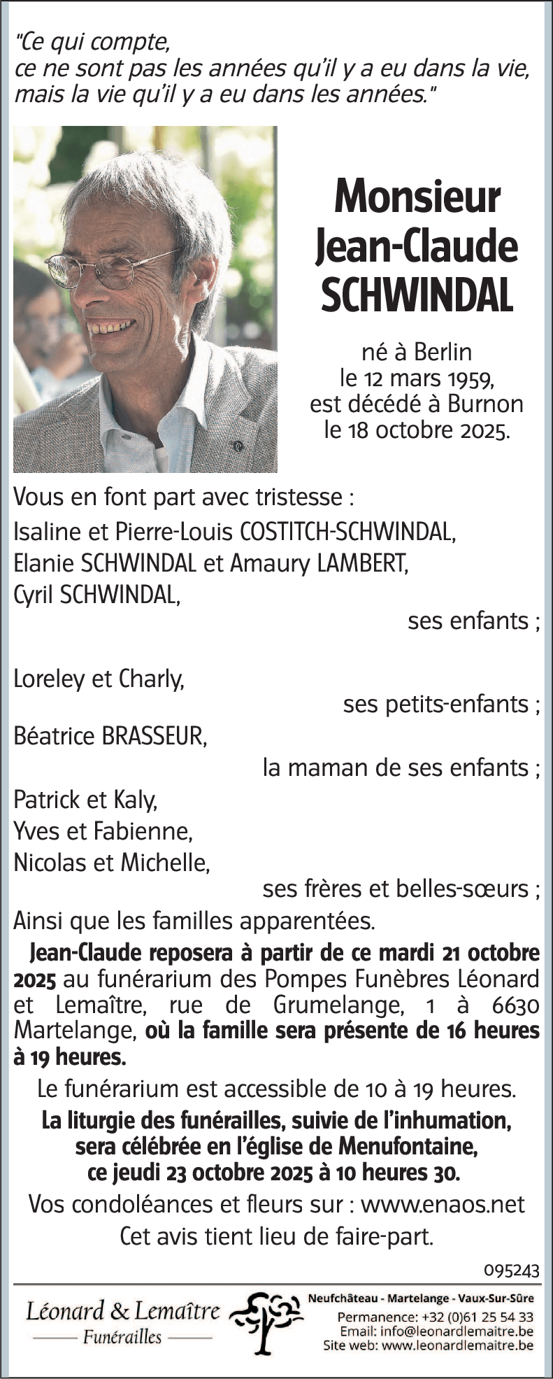 Jean-Claude SCHWINDAL