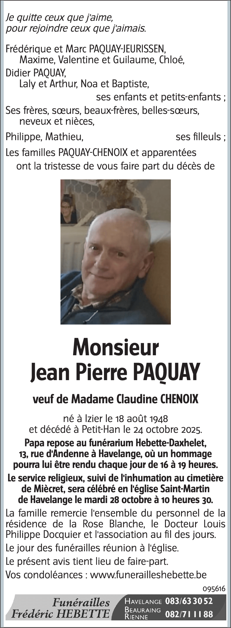 Jean Pierre PAQUAY