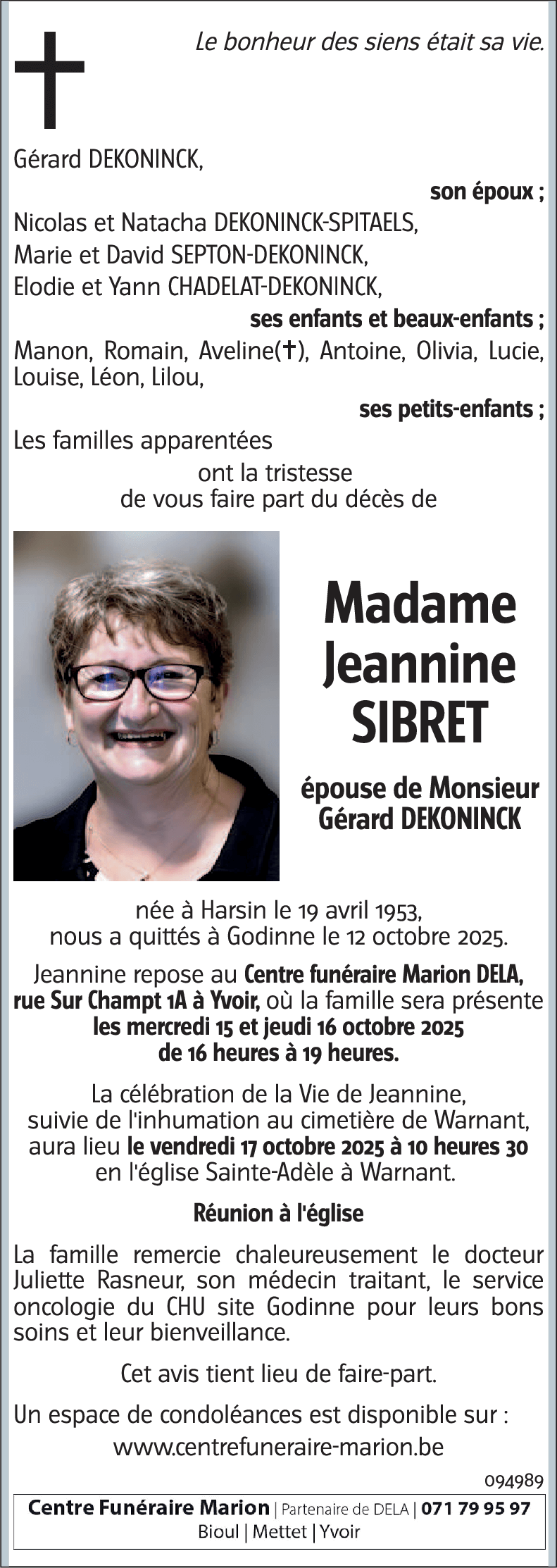 Jeannine SIBRET