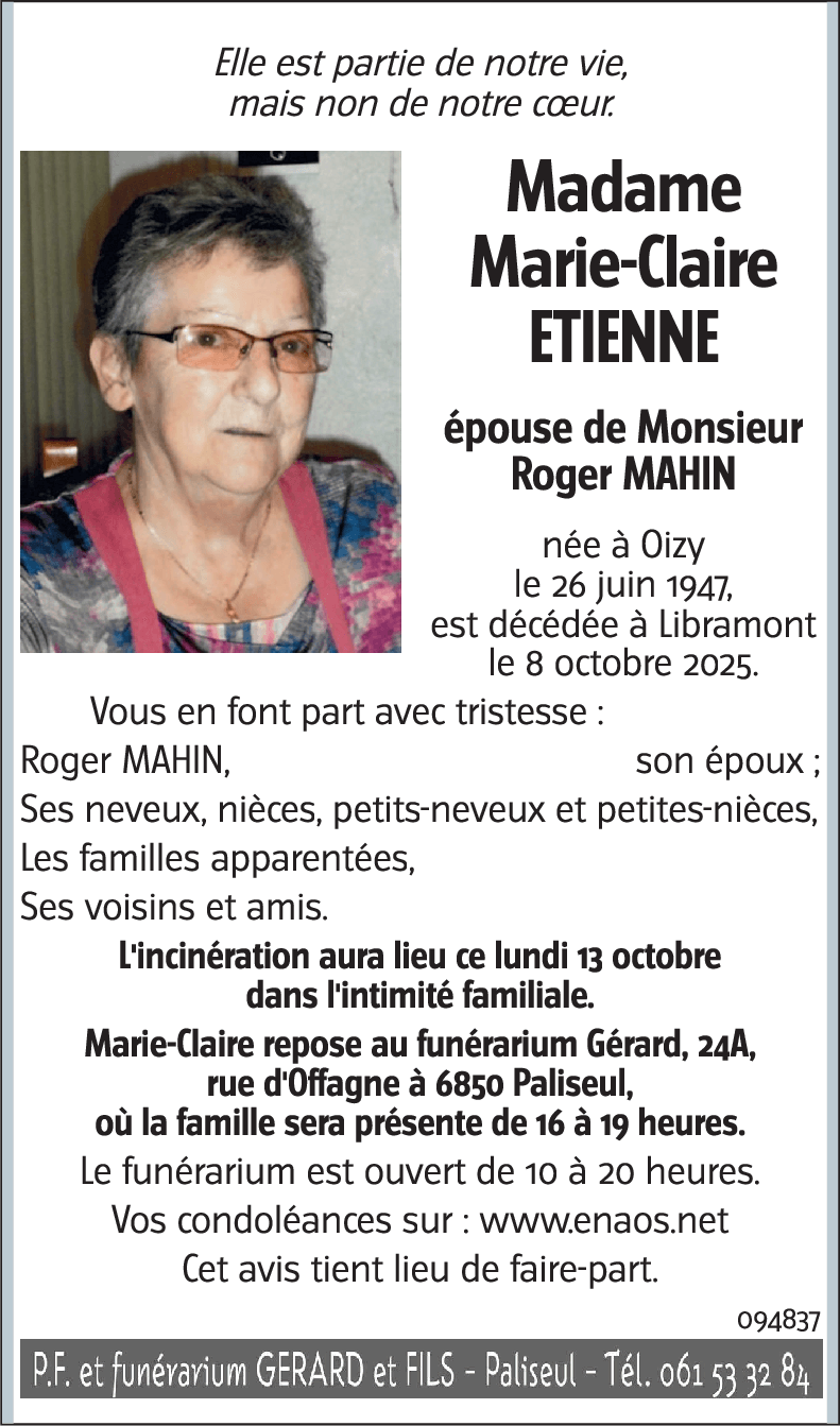 Marie-Claire ETIENNE