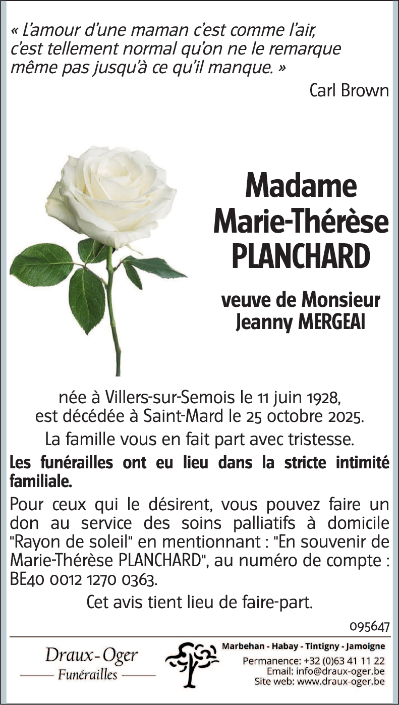 Marie-Thérèse PLANCHARD