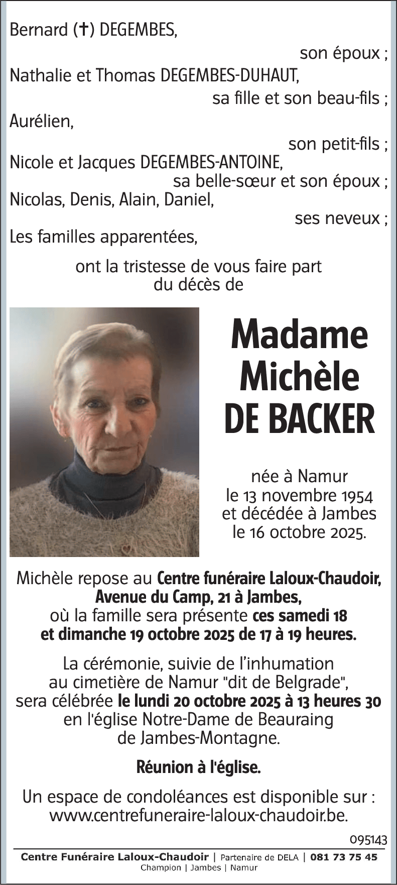 Michèle DE BACKER