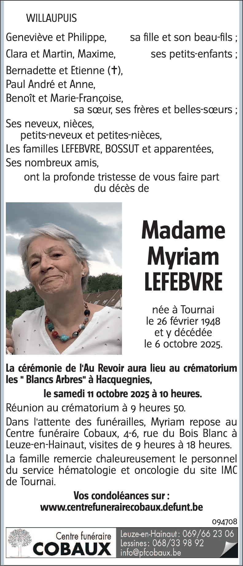 Myriam LEFEBVRE