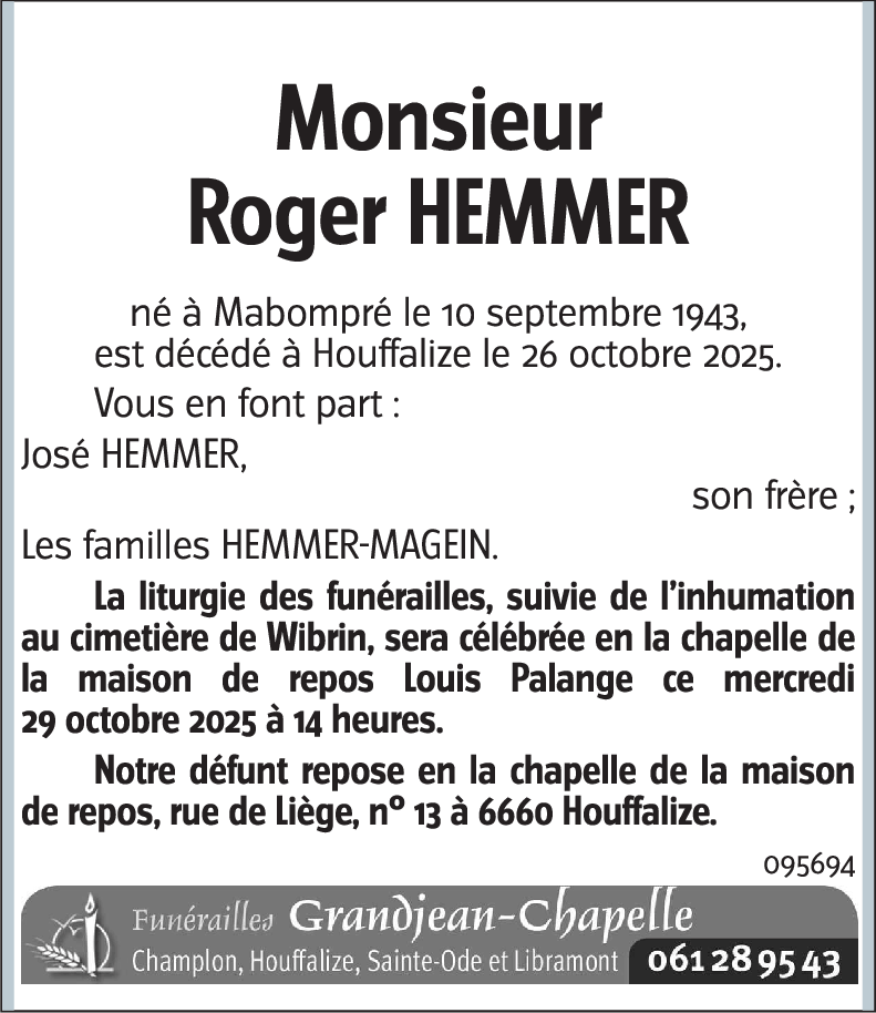 Roger HEMMER