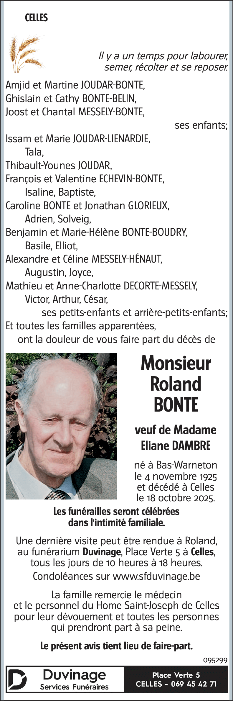 Roland BONTE