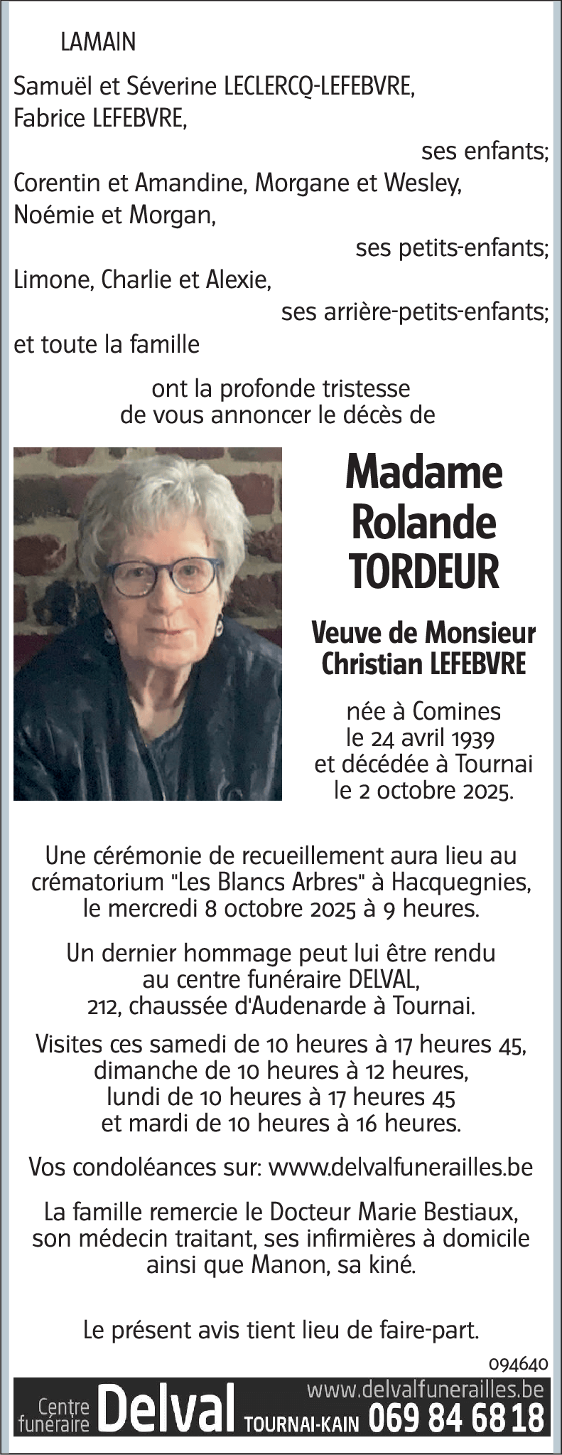 Rolande TORDEUR