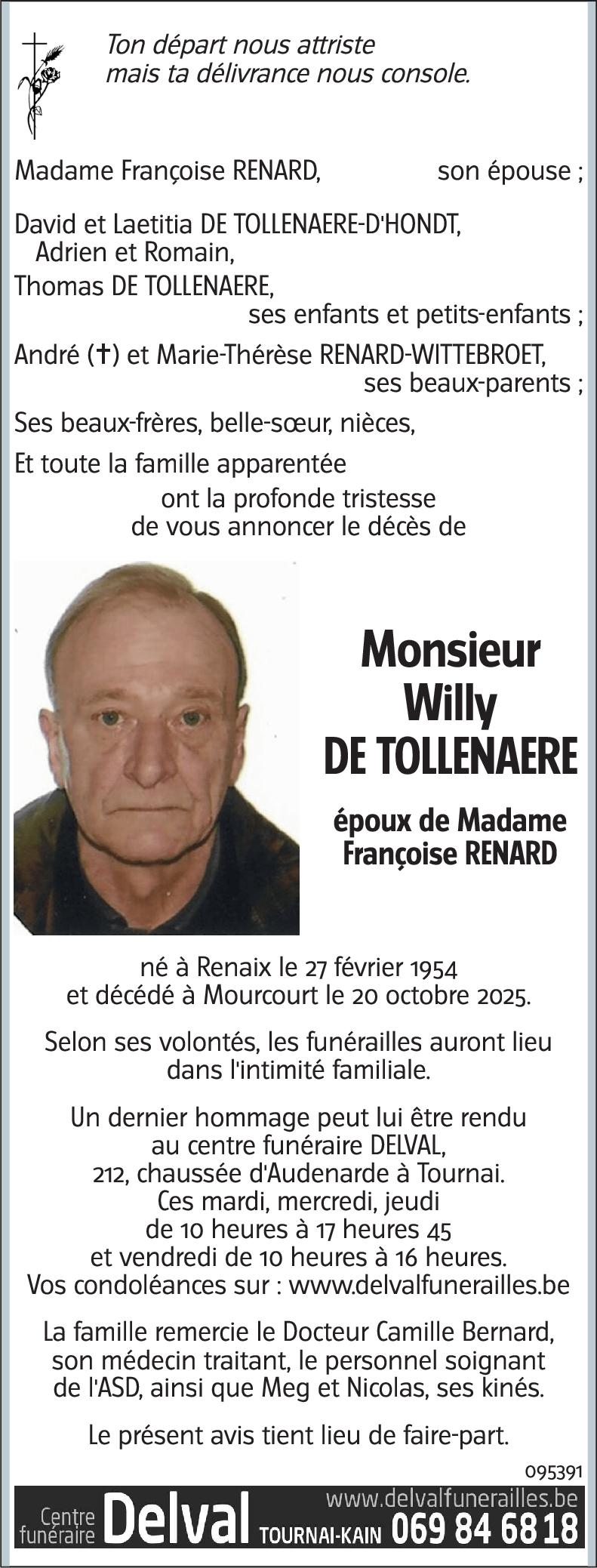 Willy DE TOLLENAERE