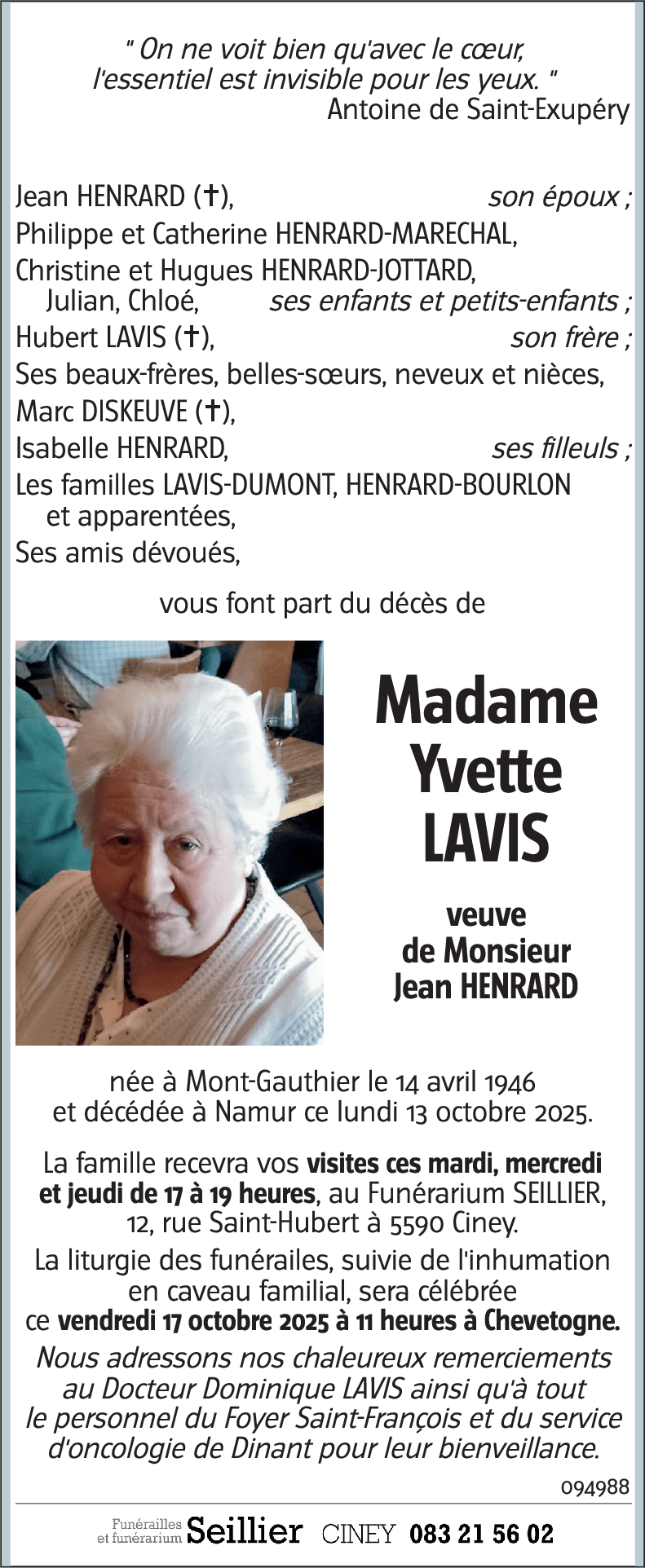 Yvette LAVIS