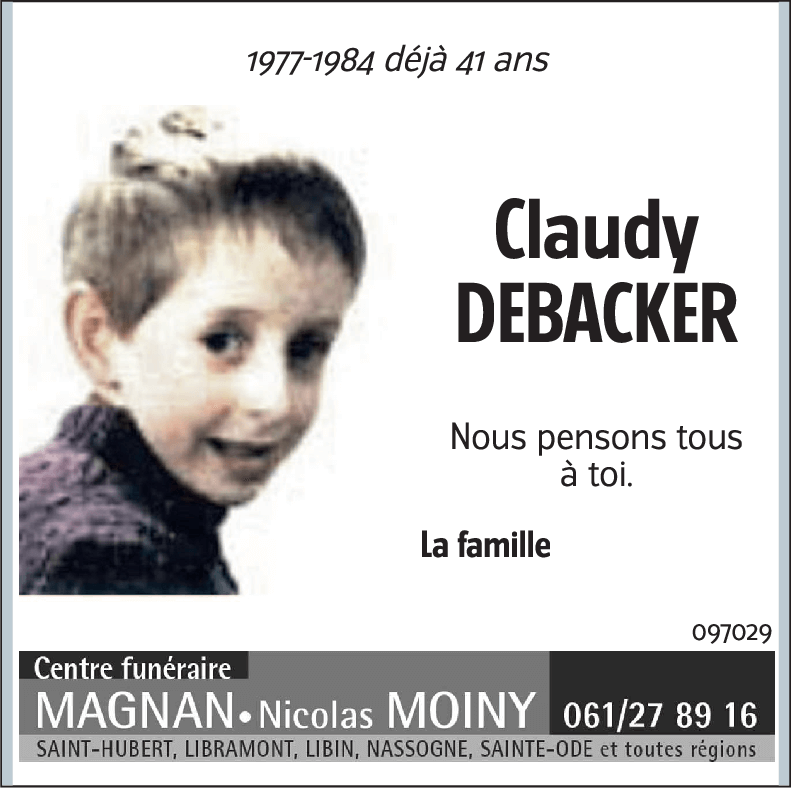 Claudy DEBACKER