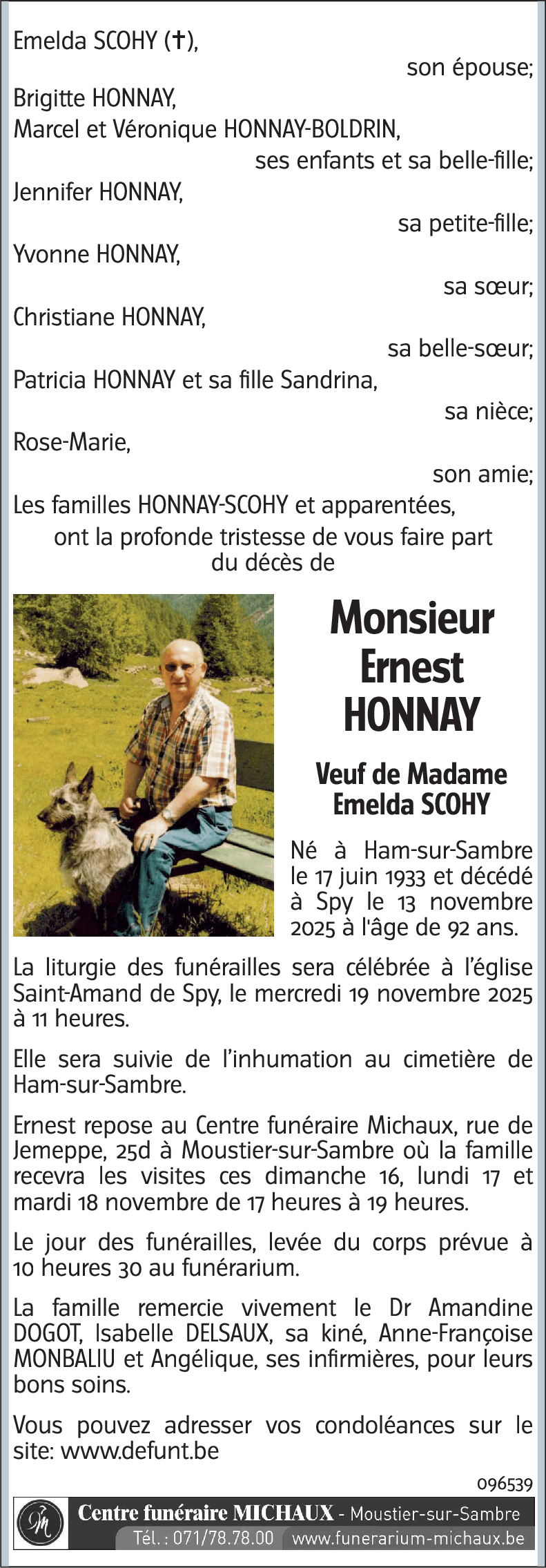 Ernest HONNAY