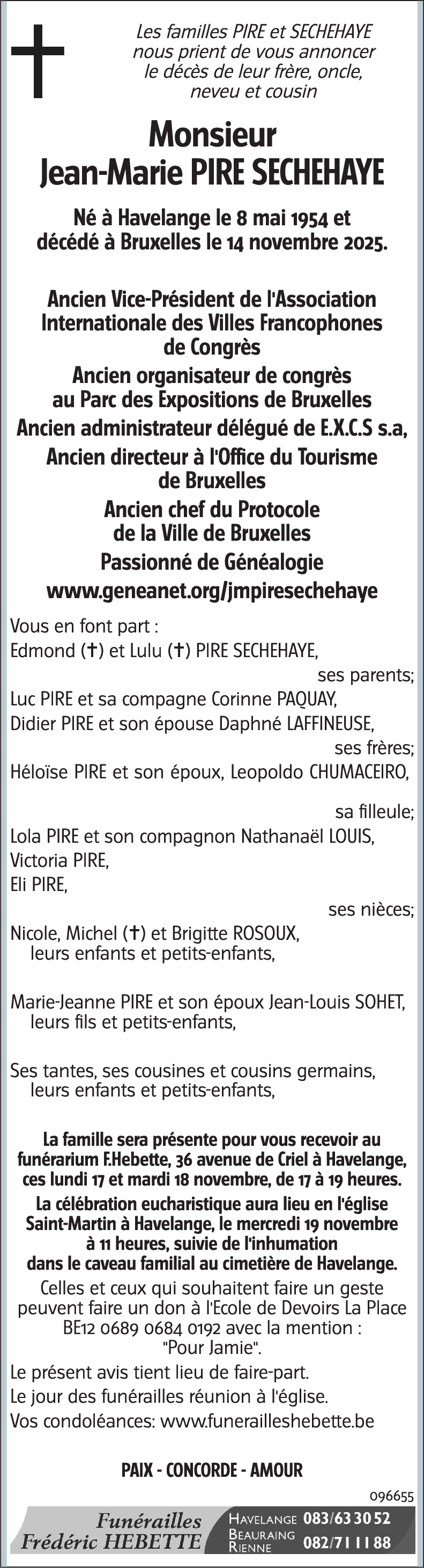 Jean-Marie PIRE SECHEHAYE