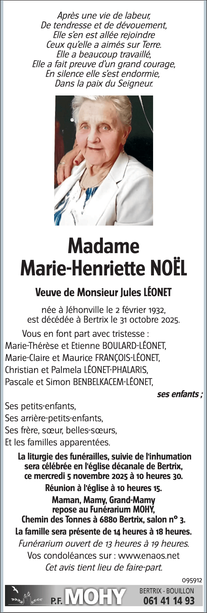 Marie-Henriette NOEL