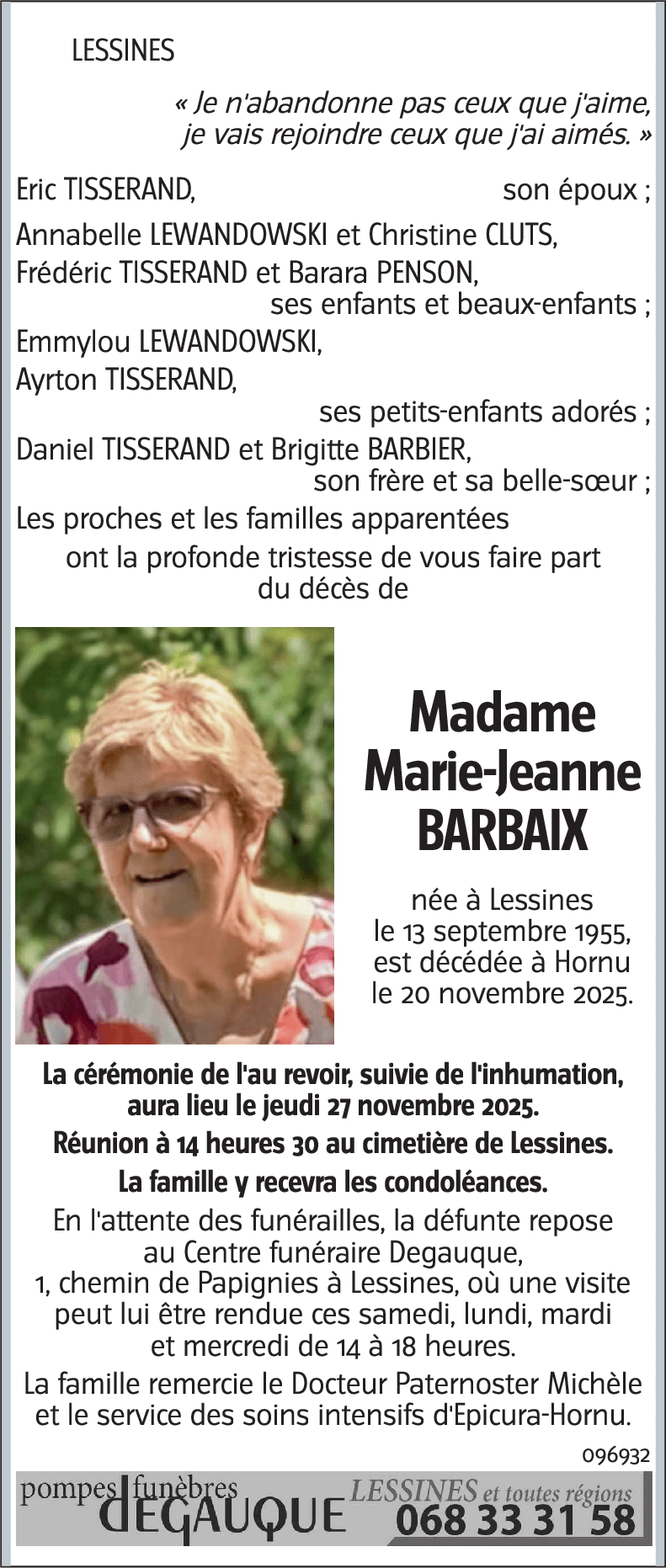 Marie-Jeanne BARBAIX