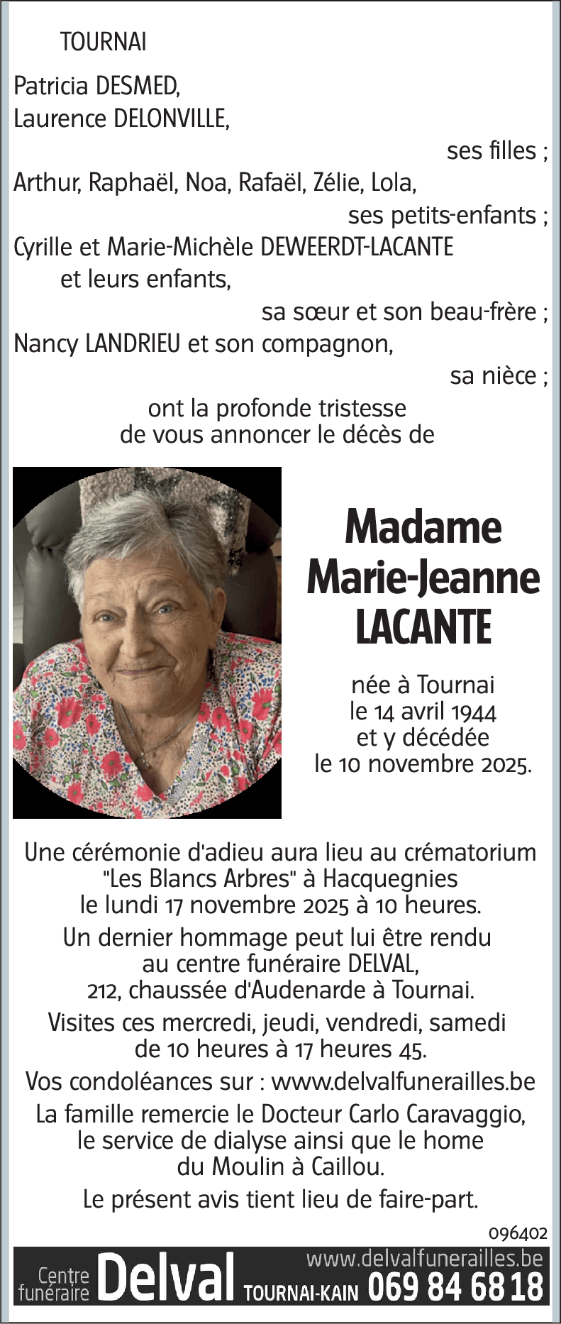 Marie-Jeanne LACANTE