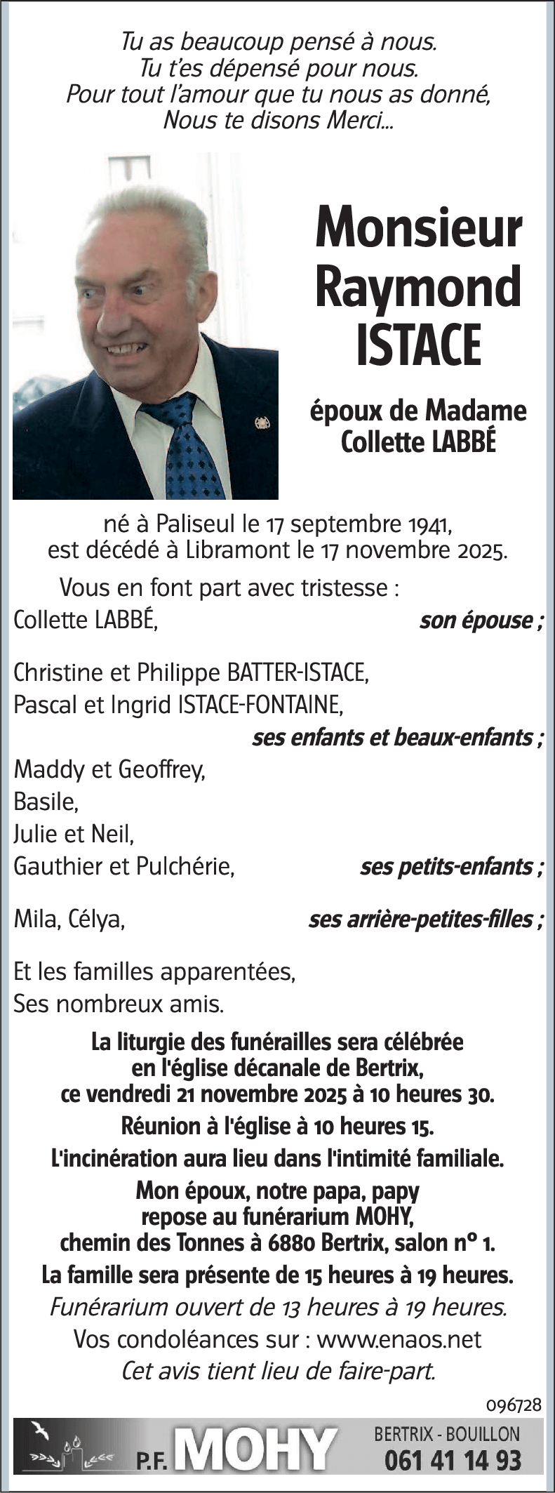 Raymond ISTACE