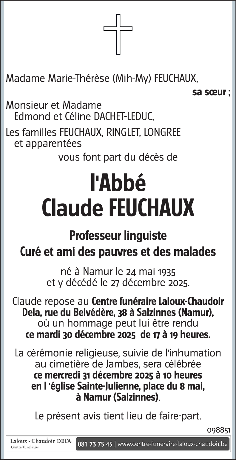 Abbé Claude FEUCHAUX