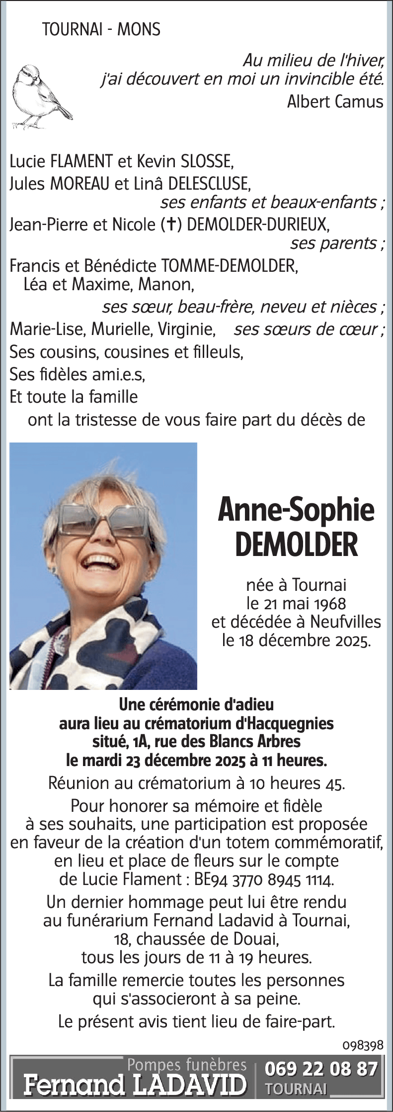 Anne-Sophie DEMOLDER