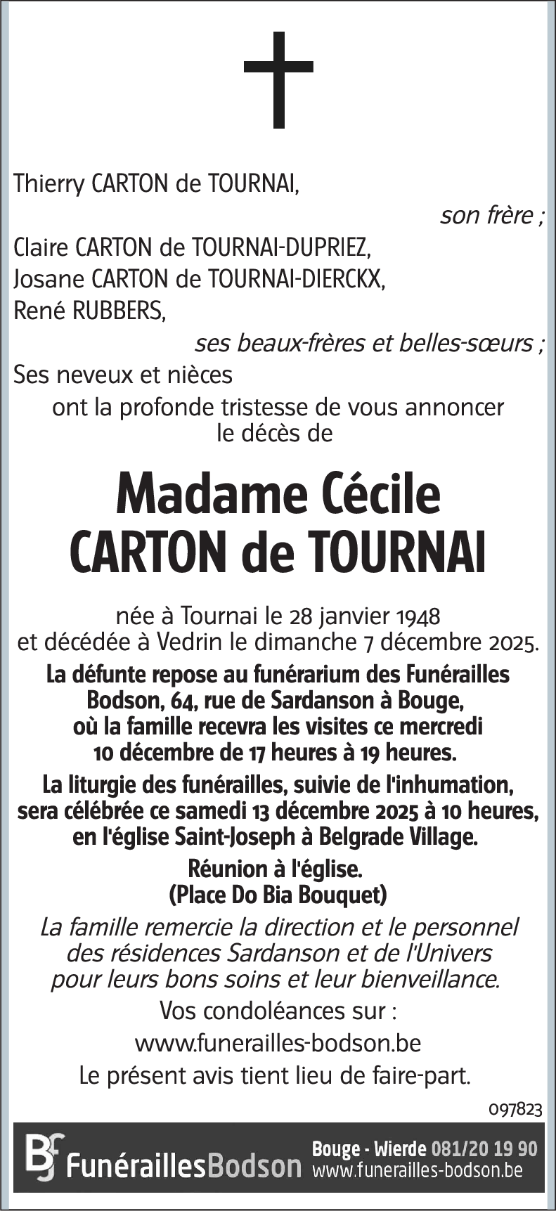 Cécile CARTON de TOURNAI