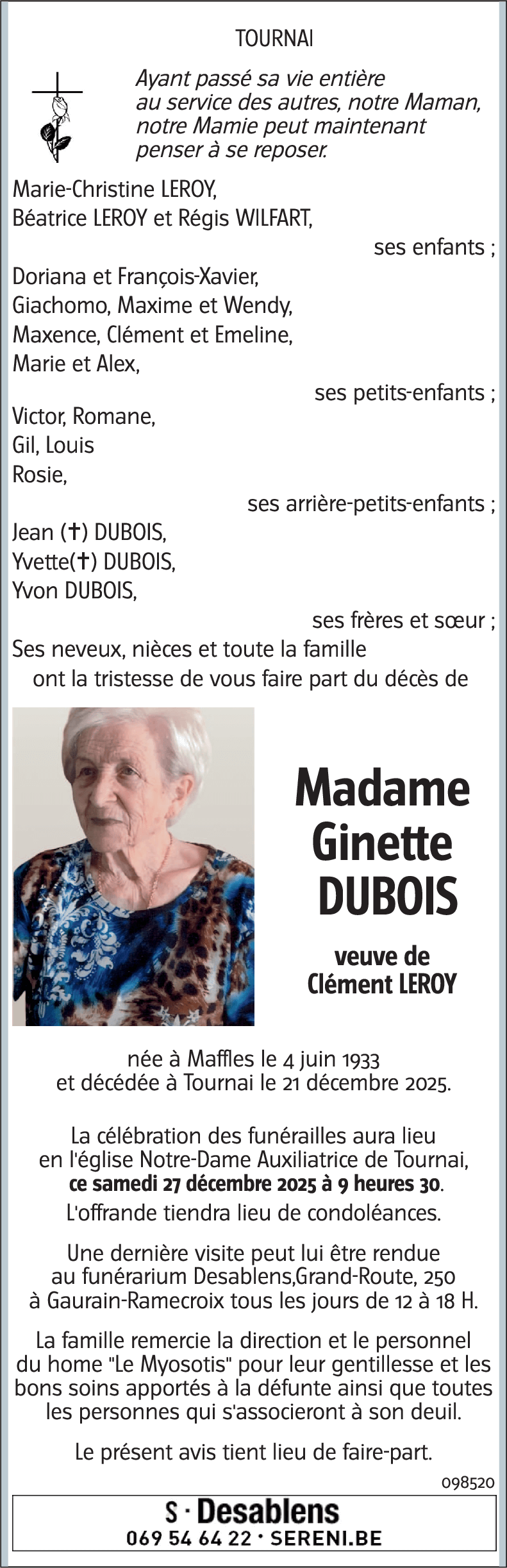 Ginette DUBOIS