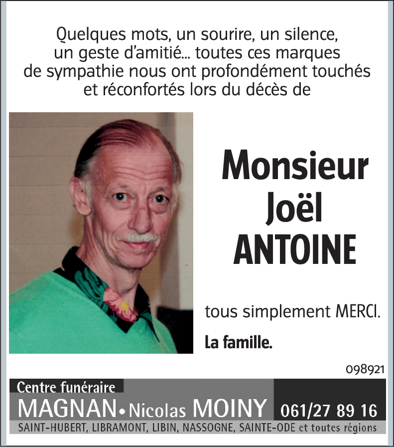 Joël ANTOINE