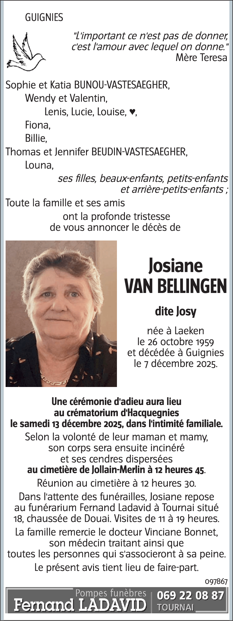 Josiane VAN BELLINGEN