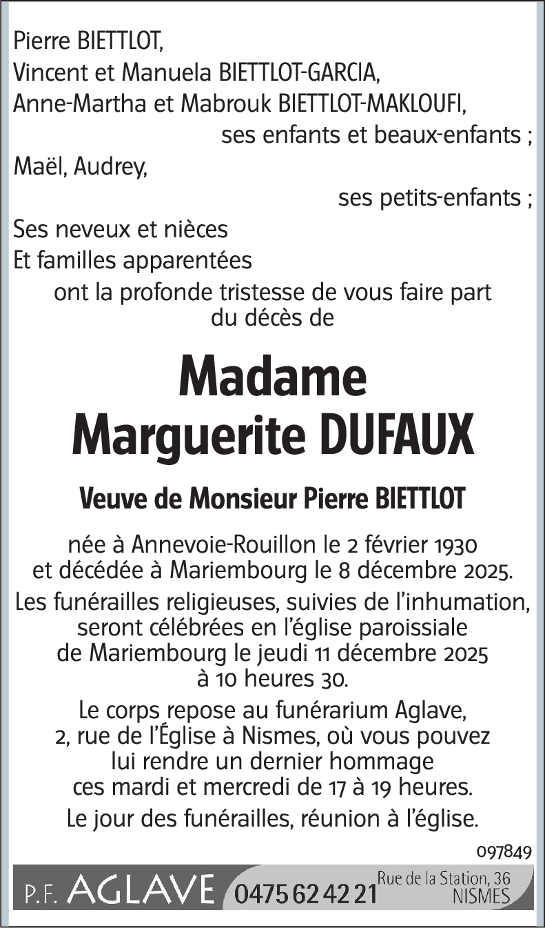 Marguerite DUFAUX