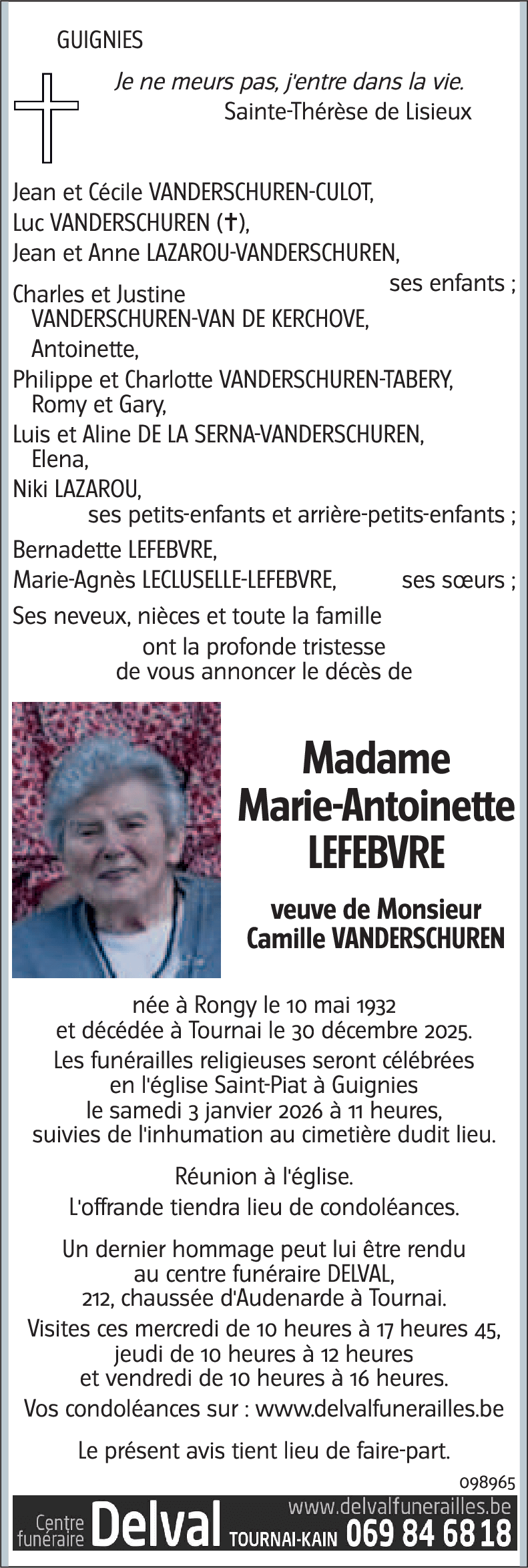 Marie-Antoinette LEFEBVRE