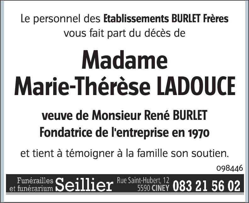 Marie-Thérèse LADOUCE