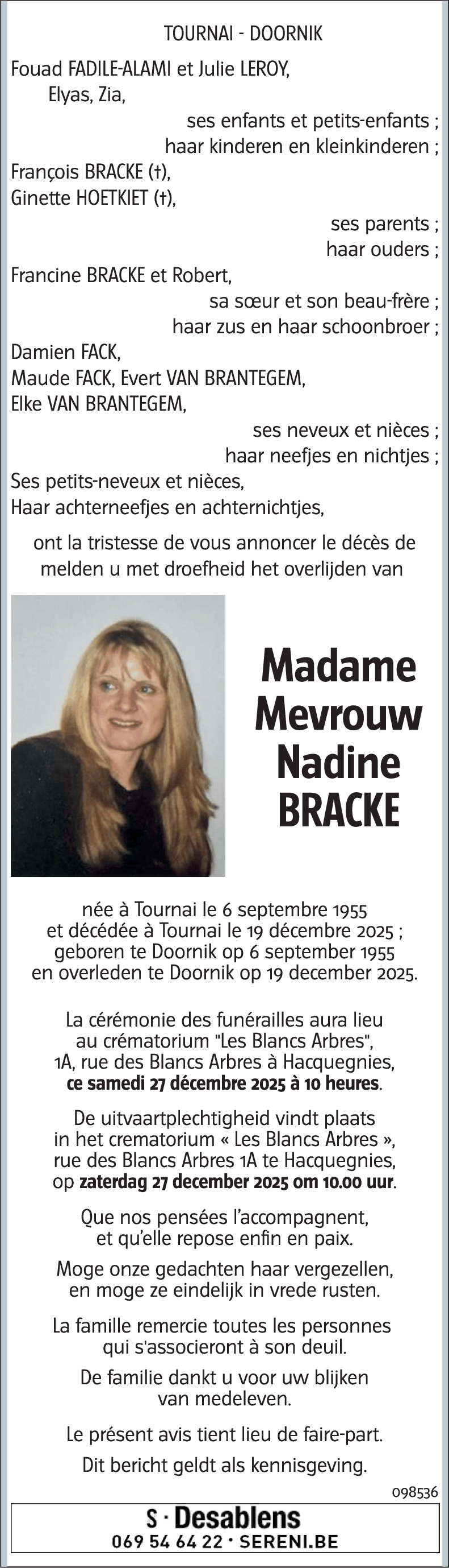 Nadine BRACKE