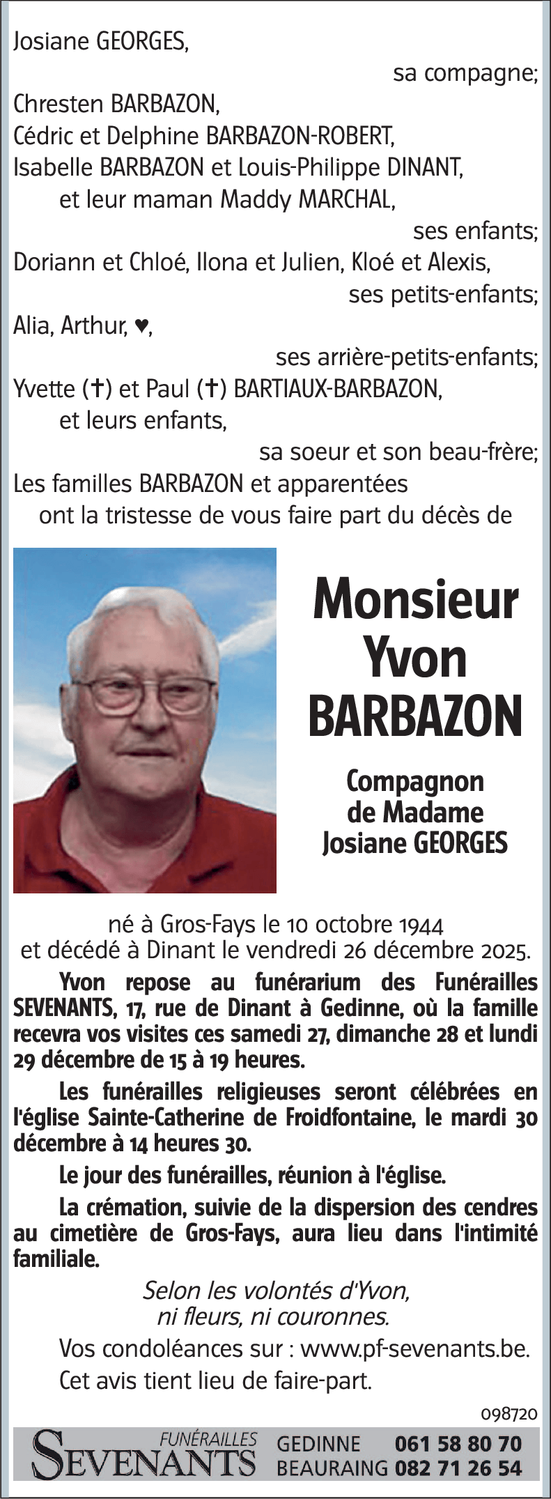Yvon BARBAZON
