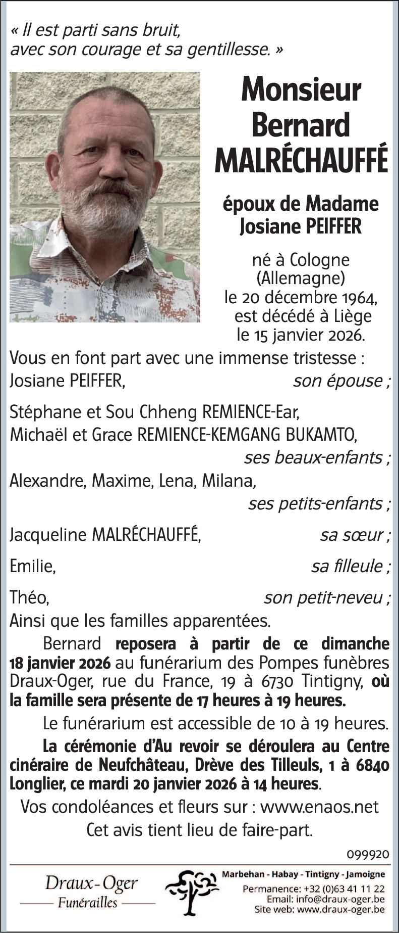 Bernard MALRÉCHAUFFÉ