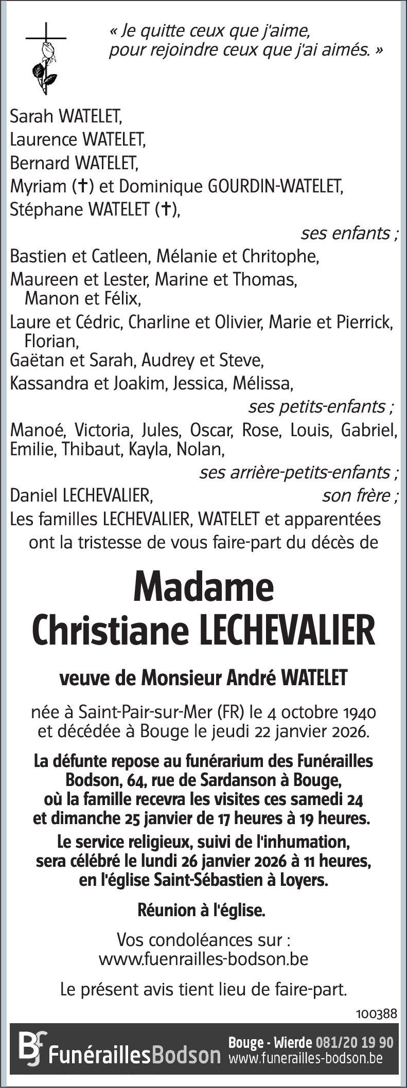 Christiane LECHEVALIER