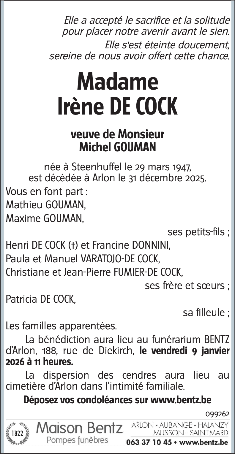 Irène DE COCK