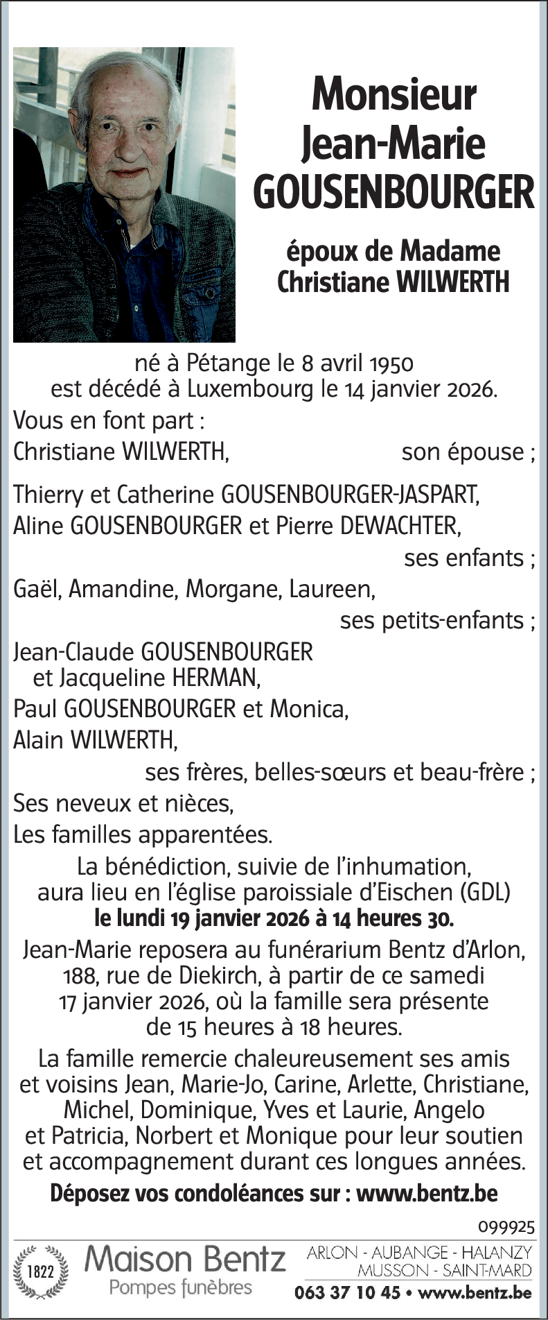 Jean-Marie GOUSENBOURGER