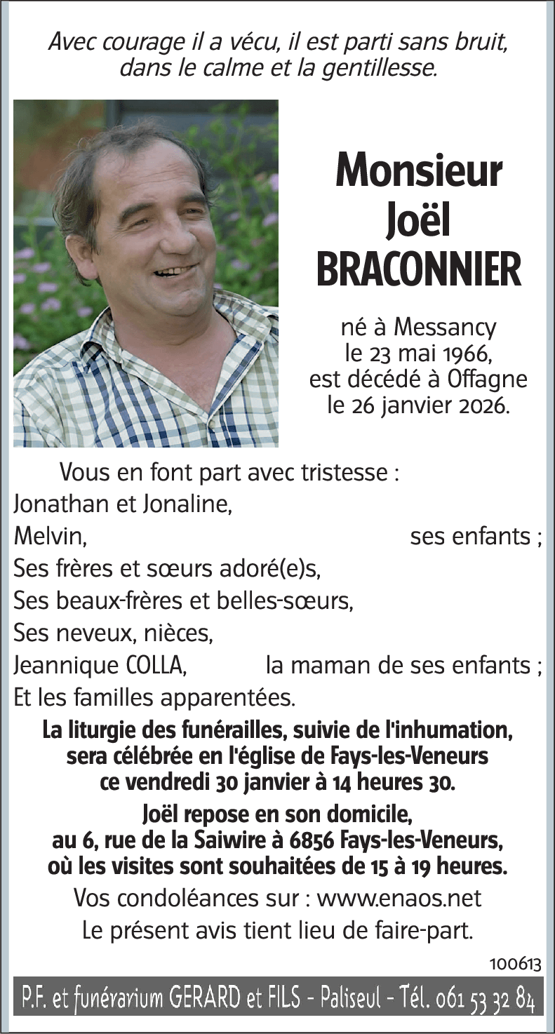 Joël BRACONNIER