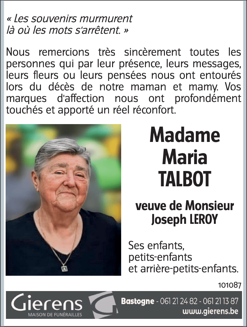 Maria TALBOT