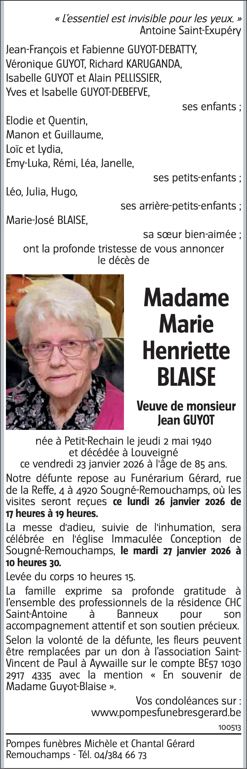 Marie-Henriette BLAISE