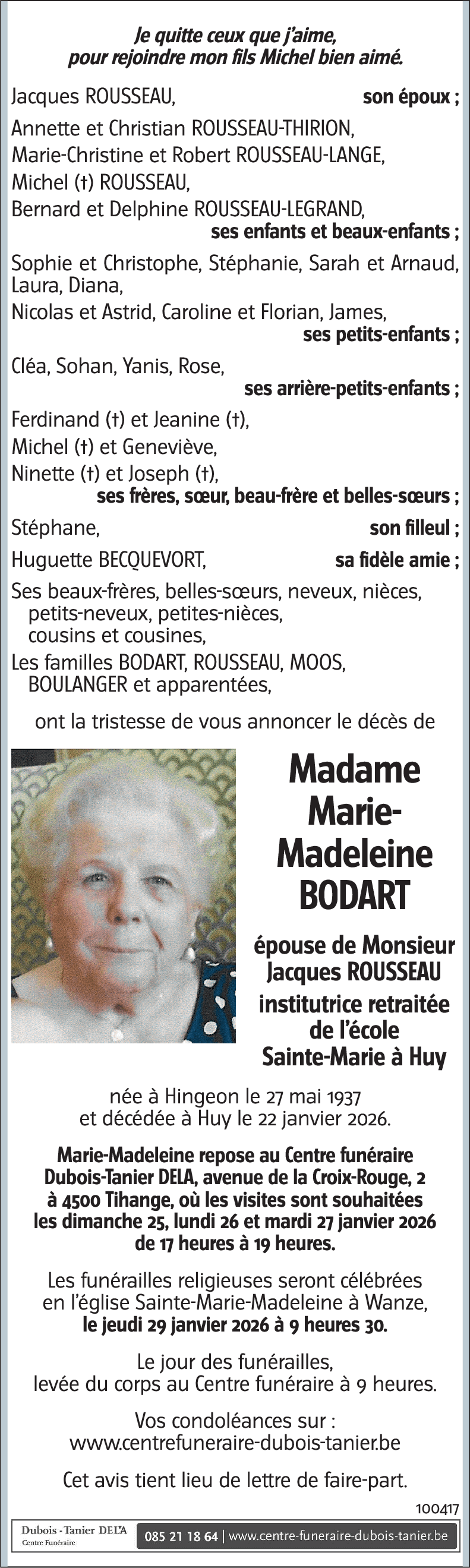 Marie-Madeleine BODART