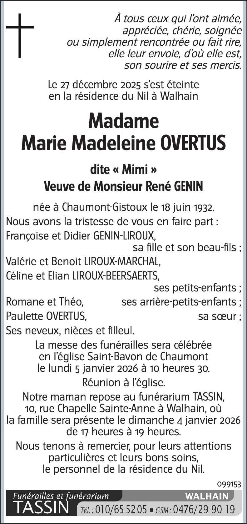 Marie Madeleine OVERTUS