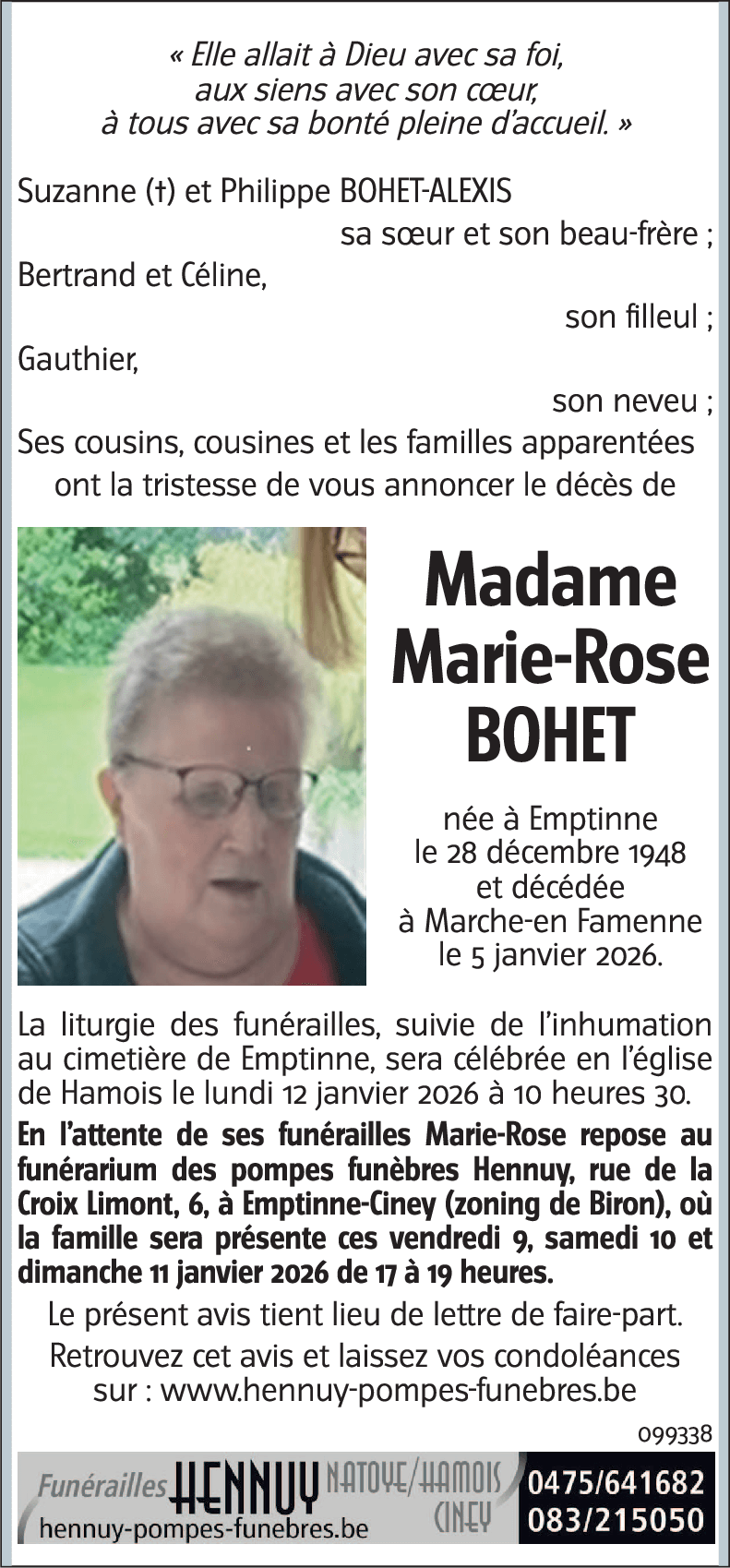 Marie-Rose BOHET