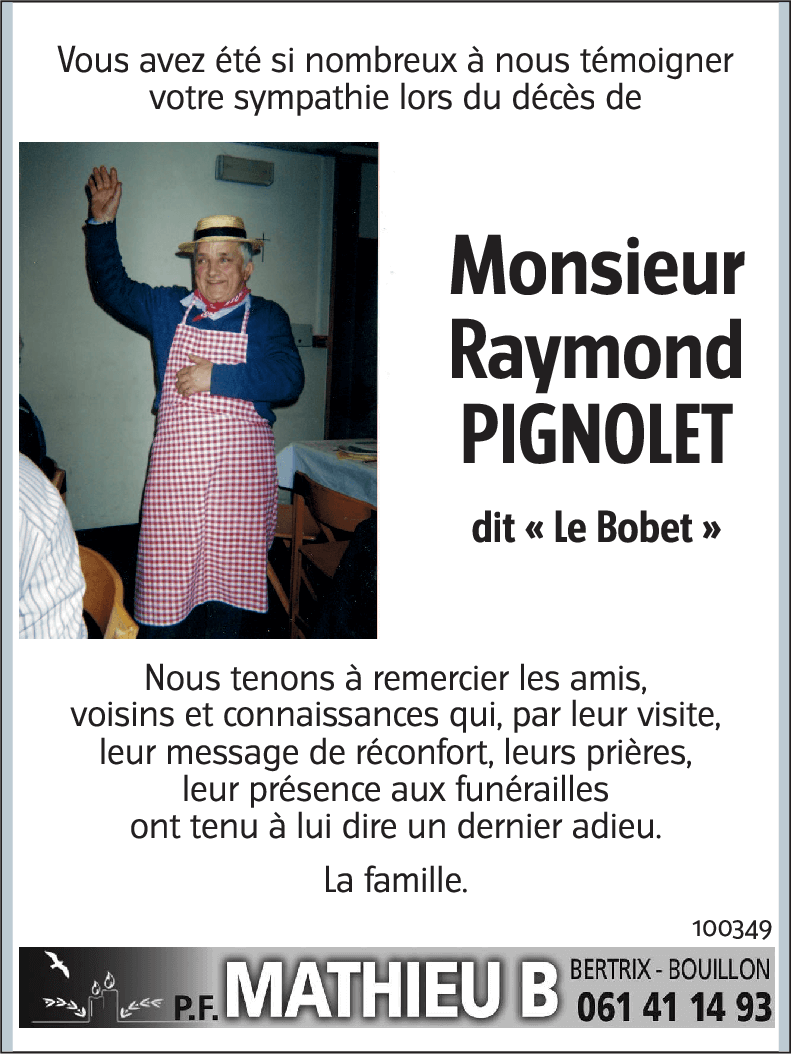 Raymond PIGNOLET