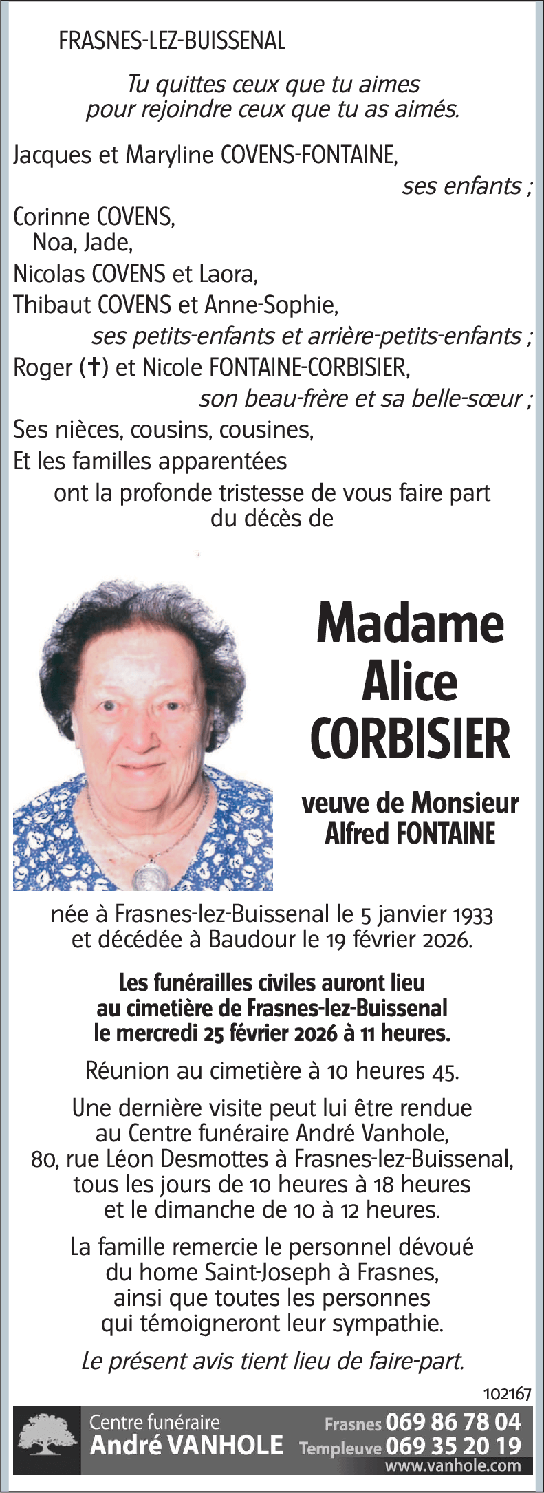 Alice CORBISIER
