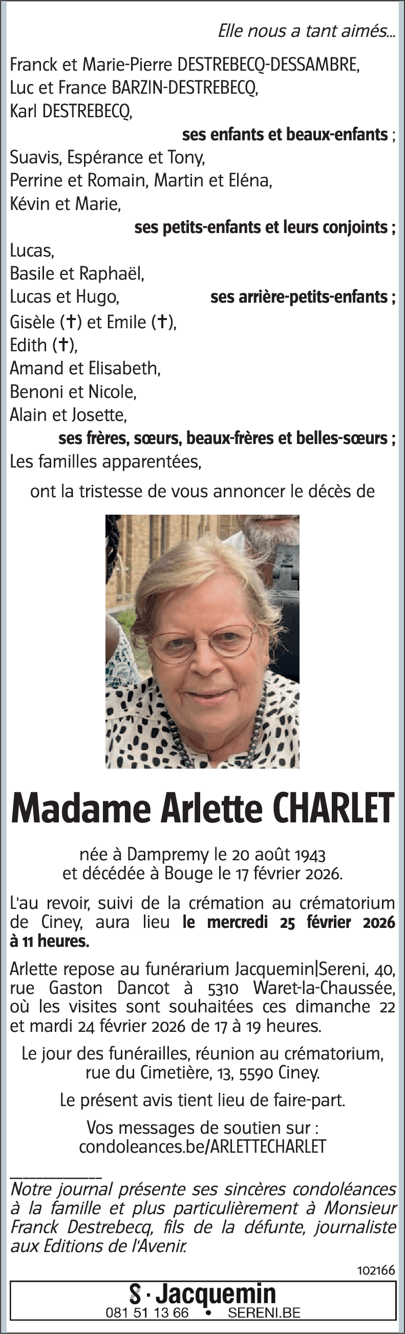 Arlette CHARLET