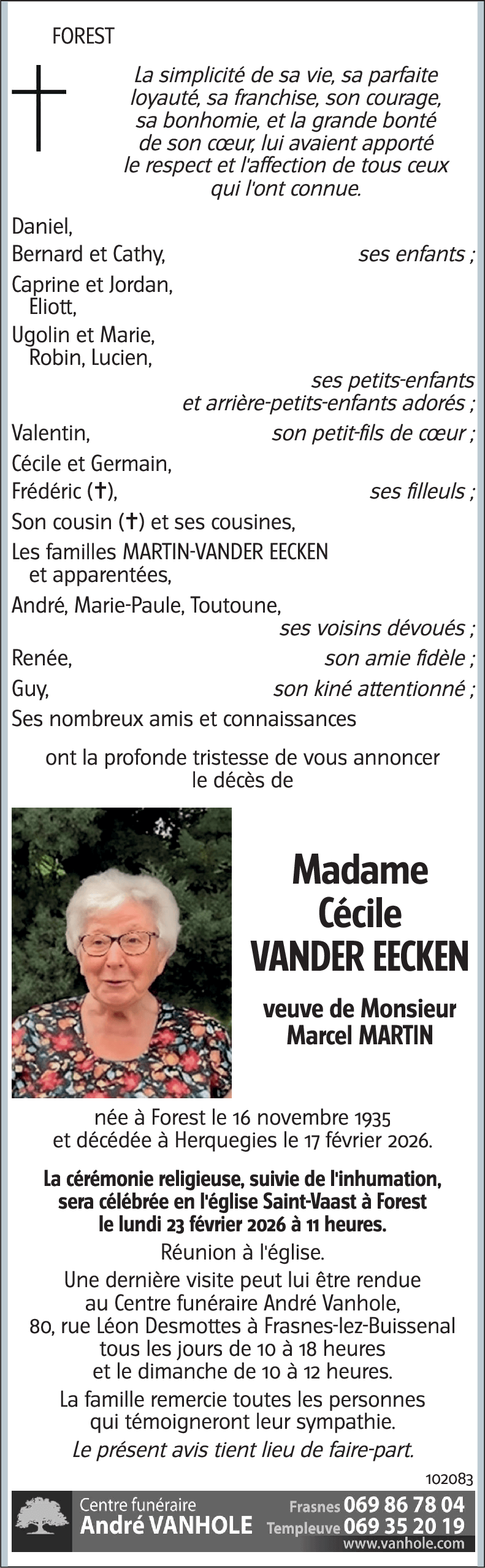 Cécile VANDER EECKEN