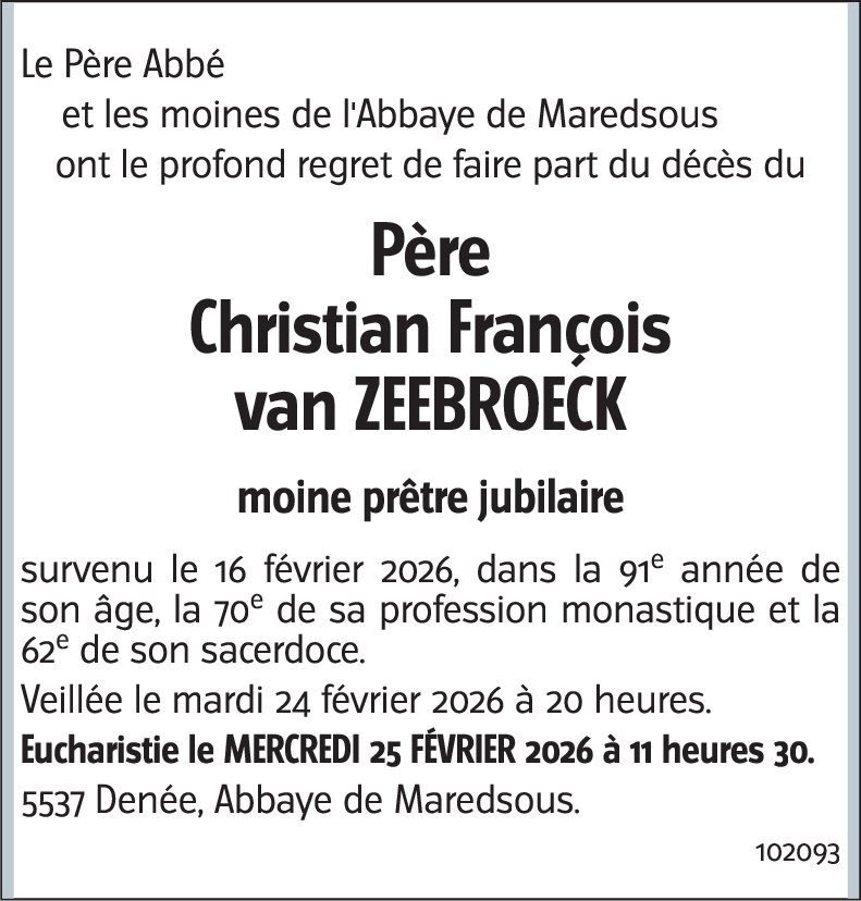 Christian François van ZEEBROECK