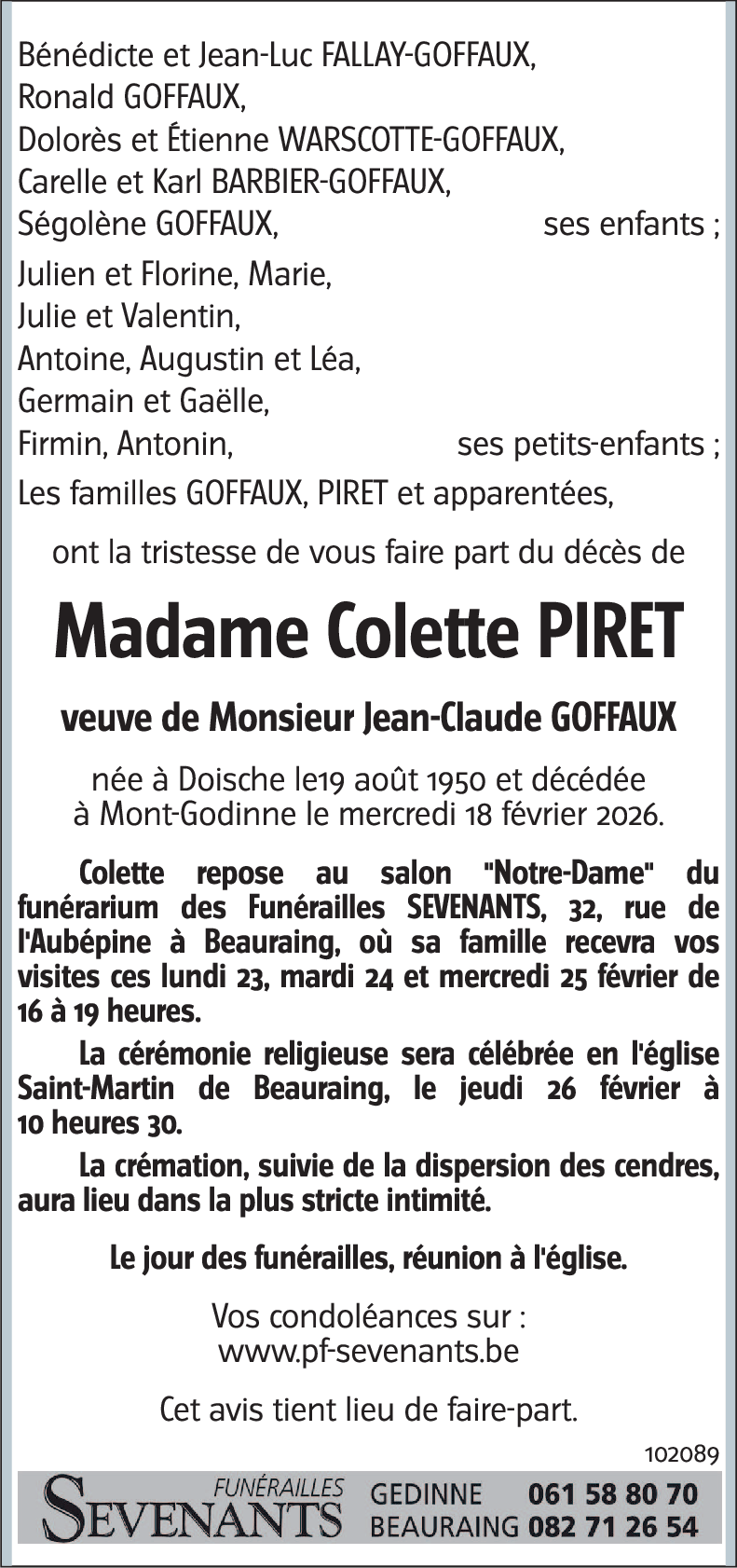 Colette PIRET
