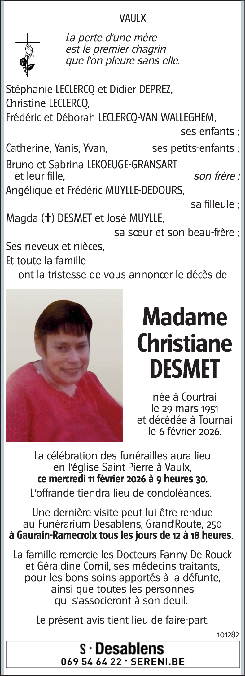 DESMET Christiane